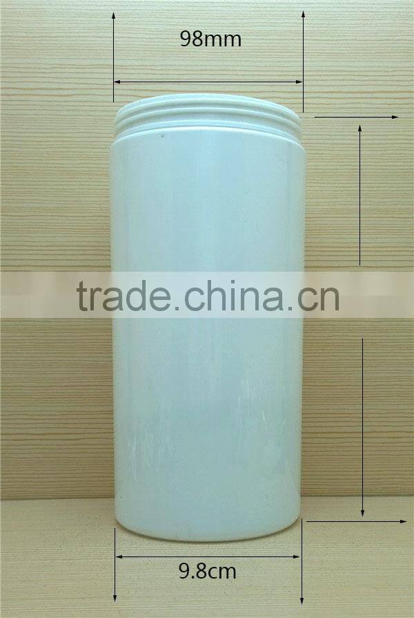 1500ml 50oz round pet plastic jar for candy, tea, nuts, honey, chocolate, storage