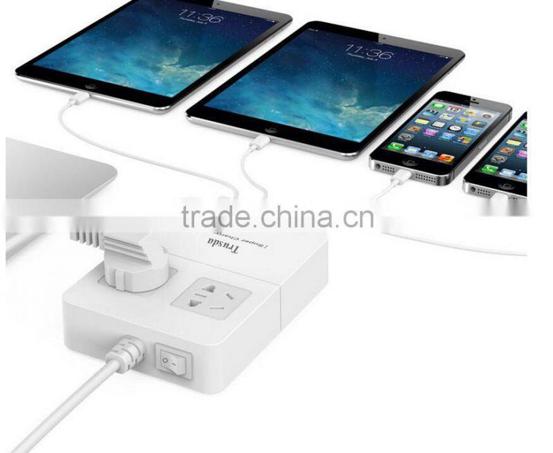 Certificates approved usb charger 4 port smart phone charger,ODM/OEM quick deliver power sockets
