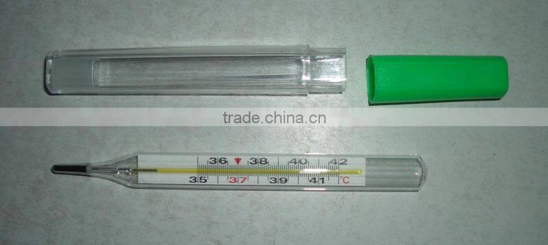 Medical clinical mercury thermometer, use for armpit