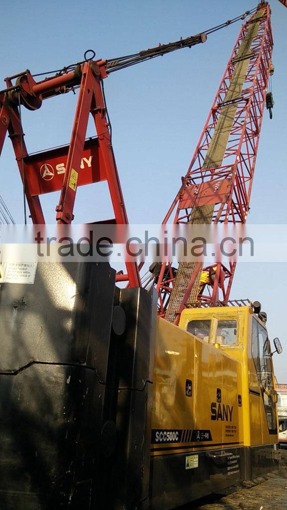 SANY SCC500B-S 50 ton lattice boom used crawler crane