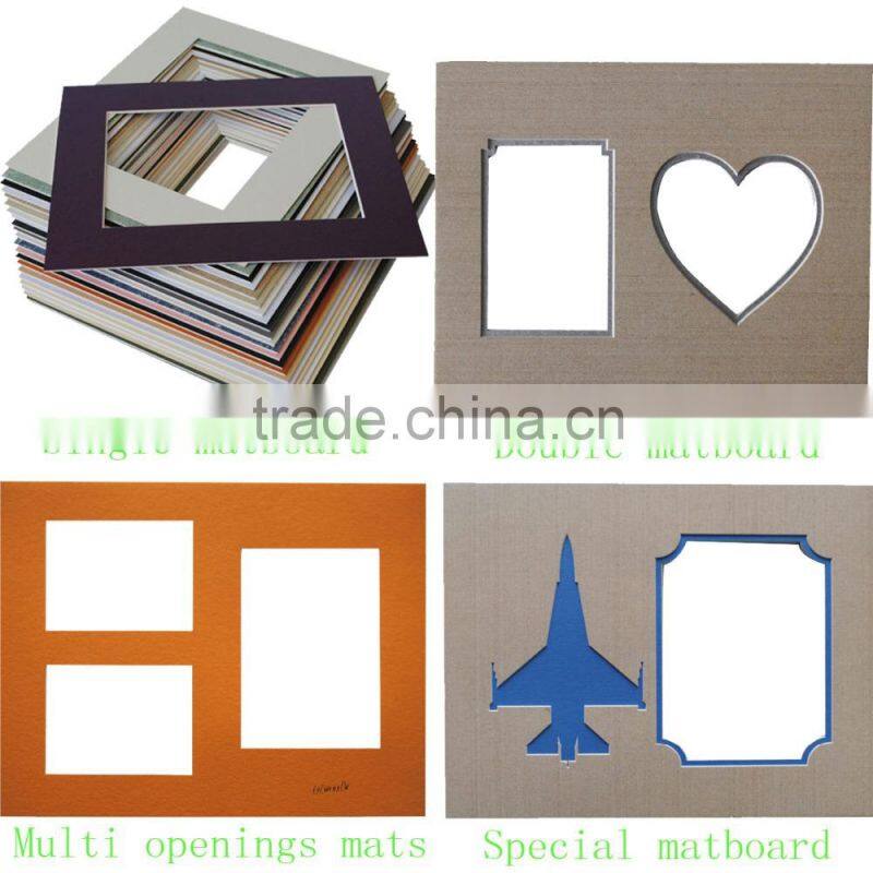 Wholesale precut multi opening matboard for digital frame with 12 opening and printing