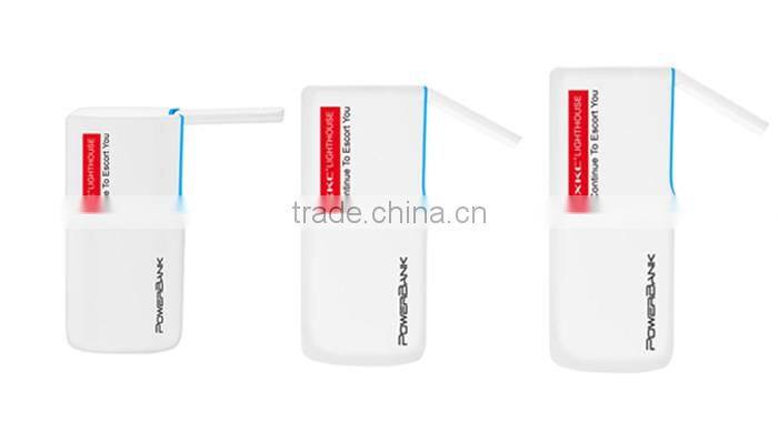 Private Model Mobile Charger Universal Portable Patent Lighthouse Power Bank 10000mAh for Blackberry phone