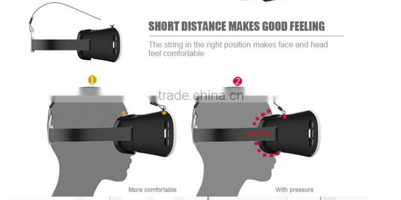High quality virtual reality 3D VR Glasses, ABS plastic 2nd genaration vr box 2.0 for Apple IOS, Android