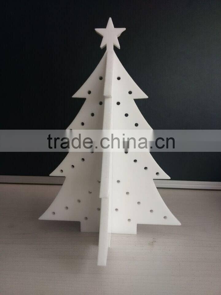 Exquisite white color OEM custom plexiglass christmas tree for decoration