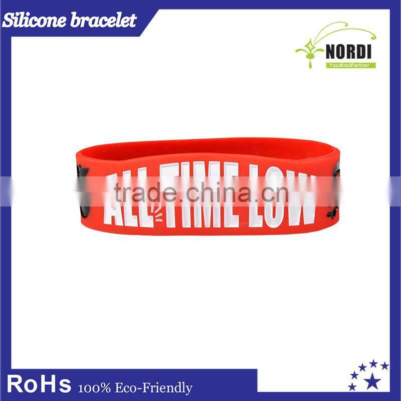 Fashion Unisex Silicone Wristbands new design promotional customized rubber silicone bracelet