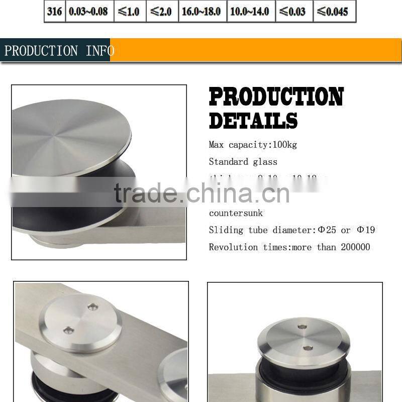 China High Quality adjustable glass openings Type Sliding Garage Door Rollers