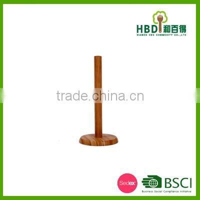 BSCI factory High quality bamboo wood Kitchen roll holder, roll holder wholesale