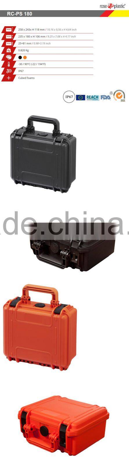 Handheld portable plastic safety protection packaging case box with IP67 waterproof RC-PS 180