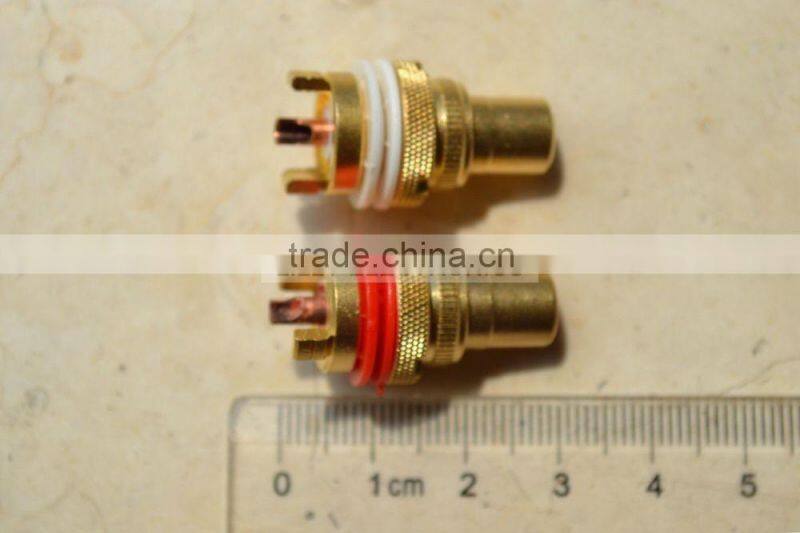 Terminal Copper 2x RCA Alluvial Gold Pre-amplifier Chassis DAC Audio Signal