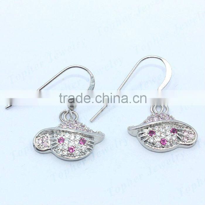 natural stone turquoise silver earring hook