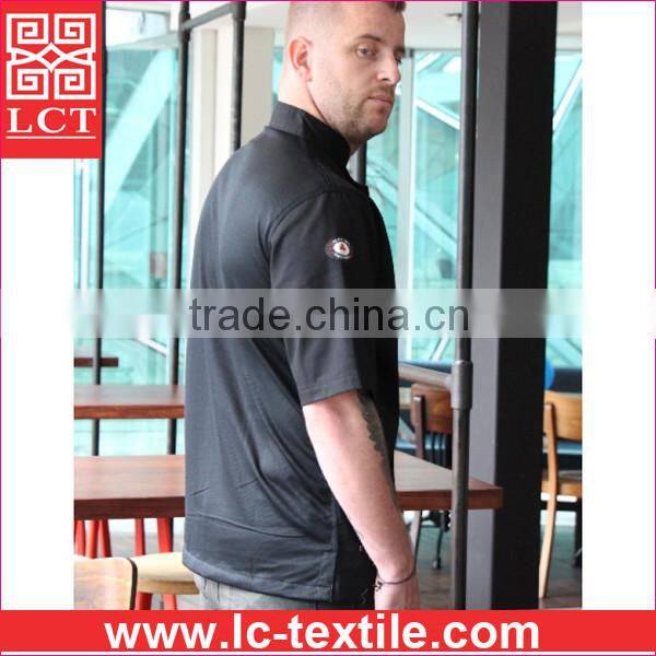 wholesale premium quality breathable 100% Egyptian cotton summer chef uniform with Double breasted design(LCTU0027)