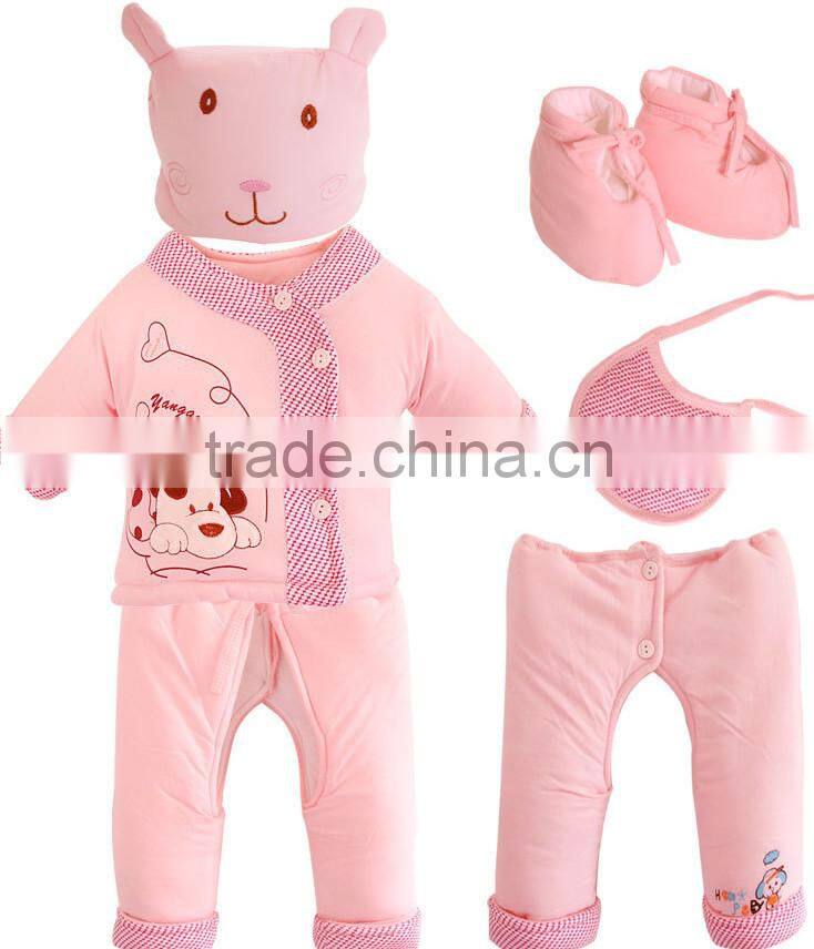 Wholesale baby six piece suits /baby clothes fall winter warm clothing