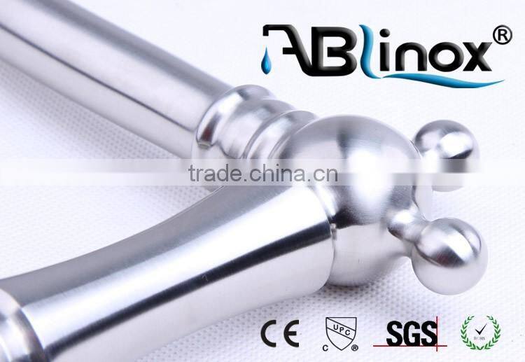 Classical Stainless steel double handle upper kitchen faucet for hotel
