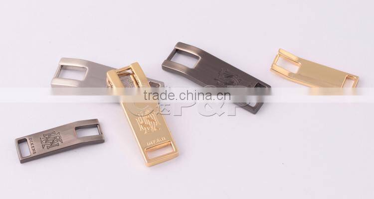 Good plating own logo of metal zipper puller