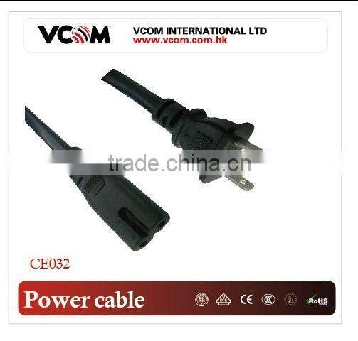 US type PVC jacket,copper conducter power cord