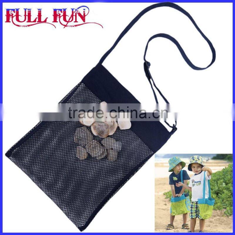 FFA-82 new product MOQ 10pcs wholesale Children PURE COTTON big size Shell Collection Bag, promotion children beach tote