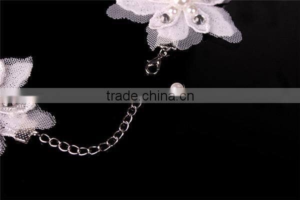 MYLOVE white lace bridal jewelry set necklace earring set flower new design jewelry MLT002