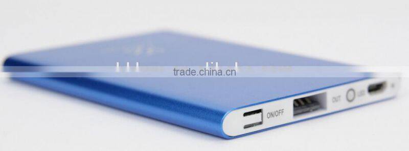 ultra thin credit card/calling card shape power bank 3000mah