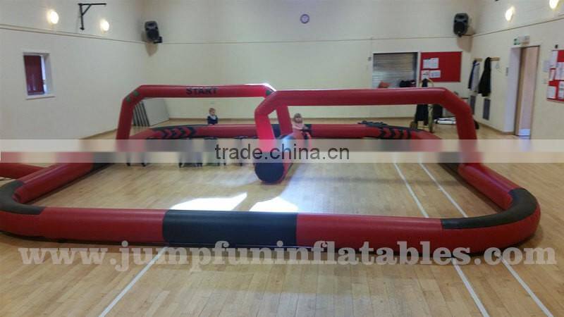 environment-friendly material inflatable start finish race track for kids