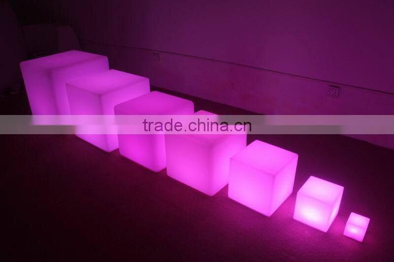 Light up PE plastic chairs/led chair/light cube seat