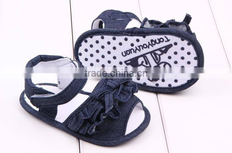 The New Summer Denim Bow Baby Toddler Sandals