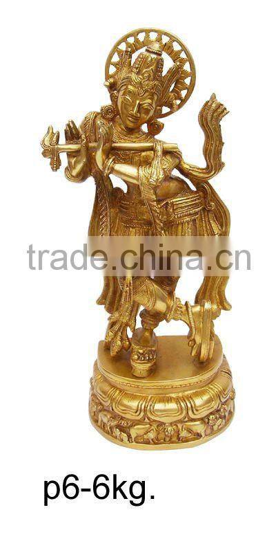 brass krishna