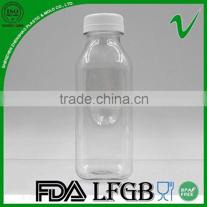 PET square empty 350ml cooking oil plastic bottle with food grade