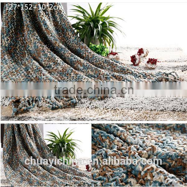 New Design Warp Knitting Acrylic Picnic Blanket