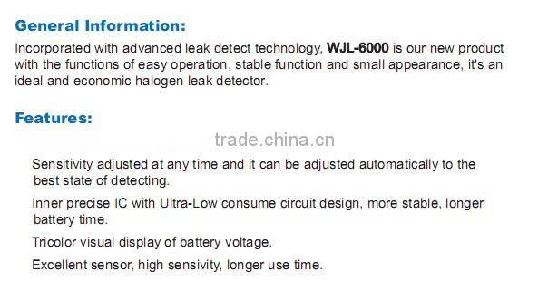 Reliable negative corona halogen Leak detector WJL-6000