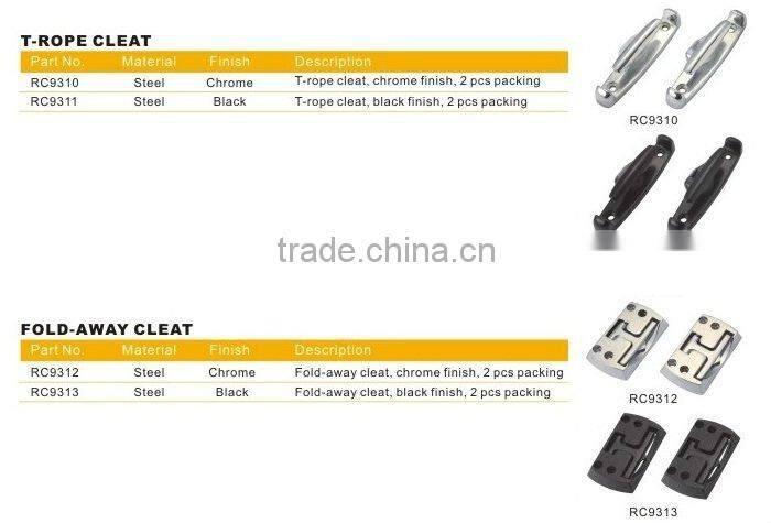 Chrome Fold Away Rope Cleats for Trucks, Boats, Trailers and Campers