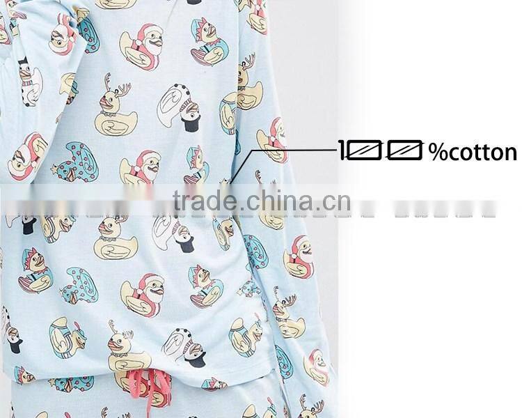 alibaba china best quality cotton fabric cartoon printing sleepwear
