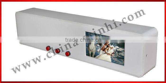 7 inch portable external push button video wall indoor use battery power media player car digital media player