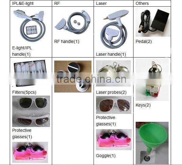 IPL+Elight +SHR+SSR+RF+LASER Factory supply innovative products portable ipl hair removal