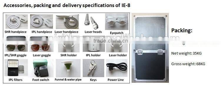 Super combination, Multi-function machine, Laser SHR IPL epila laser hair remover