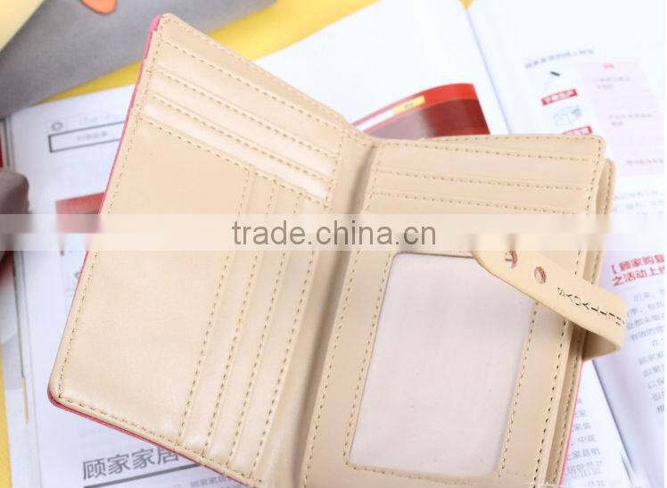 2014 Latest Trendy Women Lady Girl Cute Purse PU Leather Clutch Wallet Short Small Bag Cheap Card Holder