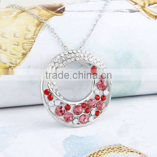 Women's Rhinestone Chain Crystal Necklace Pendant Lady's Fashion Jewelry