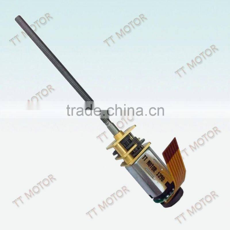 12mm micro gear motor with screw-thread long shaft
