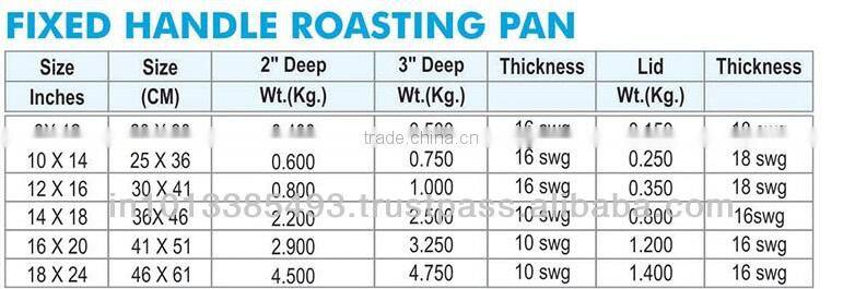 Fixed Handle Roasting Pan