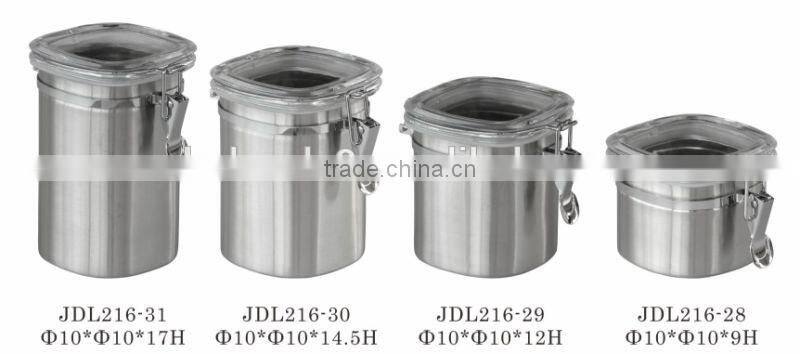 Coffee Vault, Stainless Steel 18/8 canister set