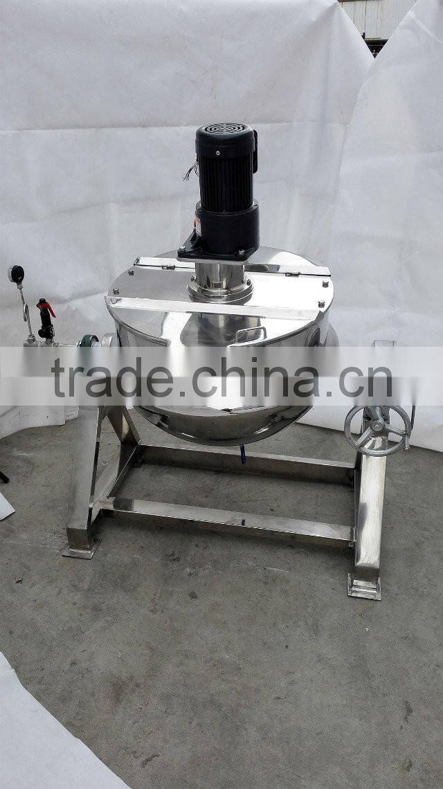 SUS Jacket Big Outdoor Industrial Steam Cooking Pots with mixer