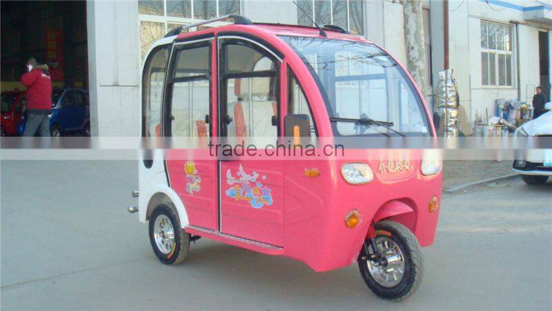 500W closed cabin cargo electric rickshaw tricycle with closed body