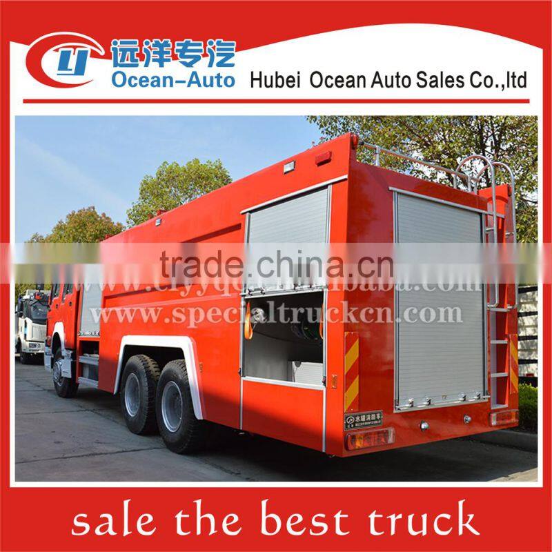 SINOTRUK HOWO 6X4 12000liter water tank fire truck for sale