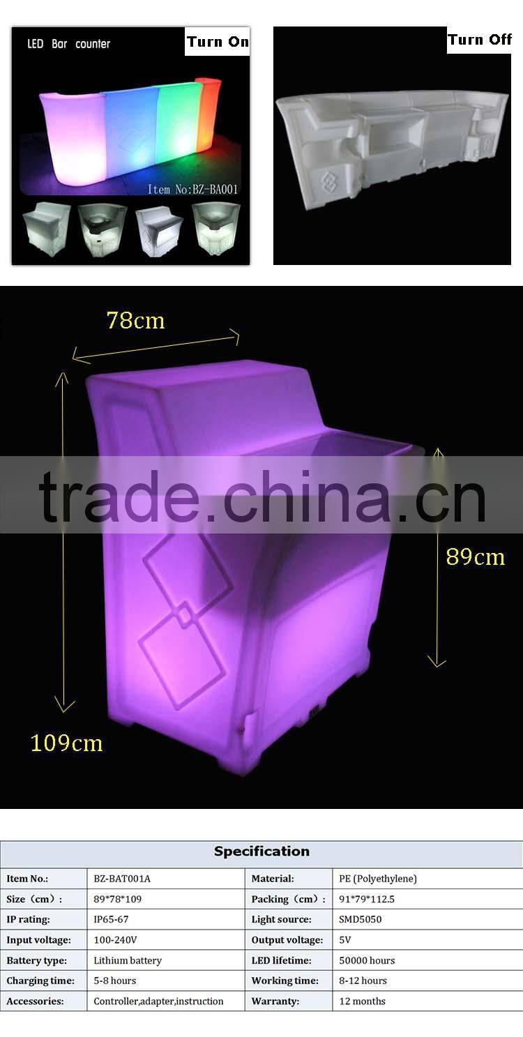 aibaba com china supplier illuminated bar table event furnitureused commercial bar for saled