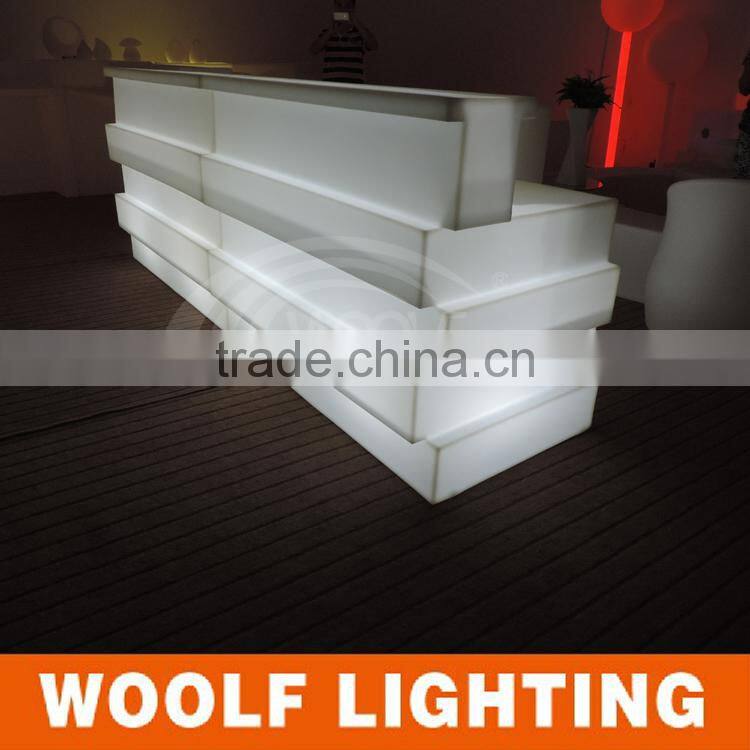 Unique Design LED Light Luminous Color Changing Bar Counter