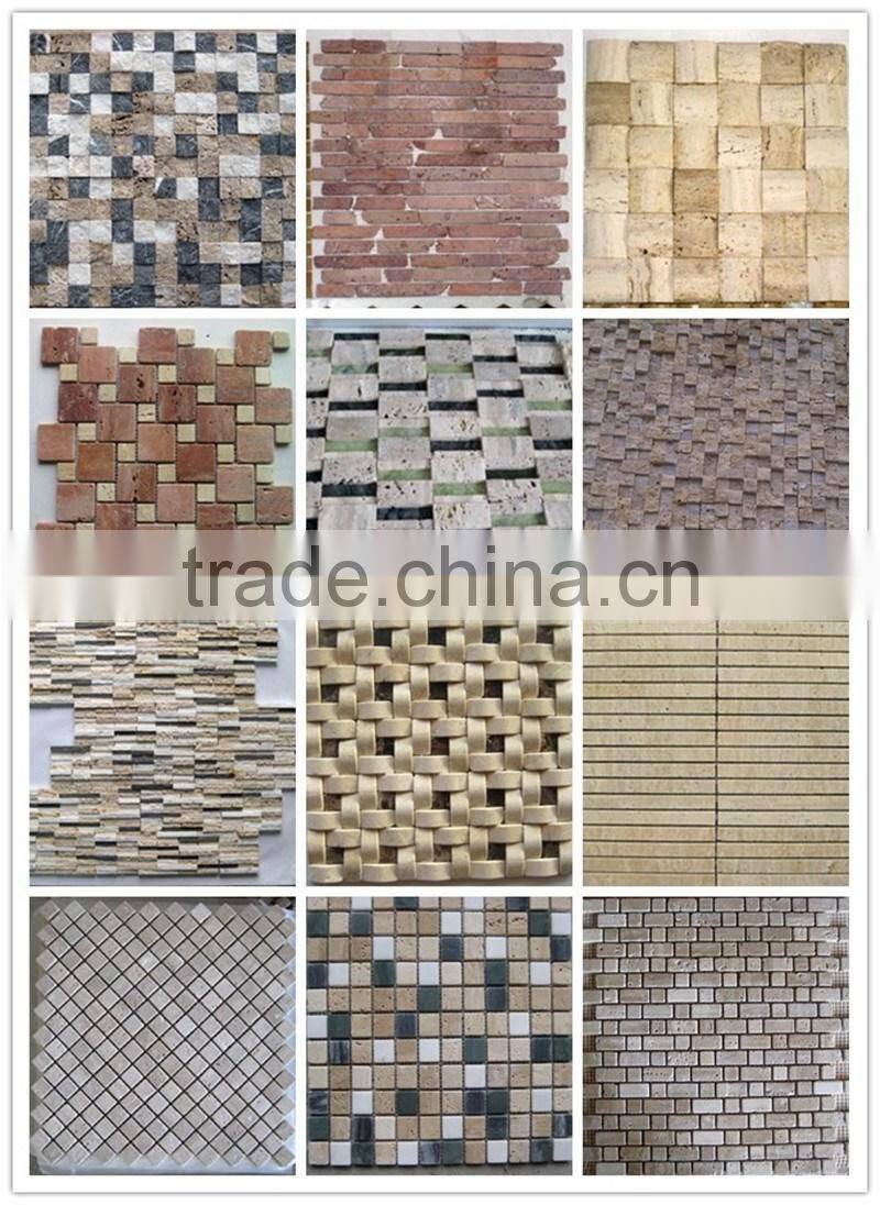 Strip white marble mosaic tile