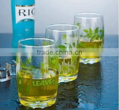Wholesale printed glass for water milk or juice