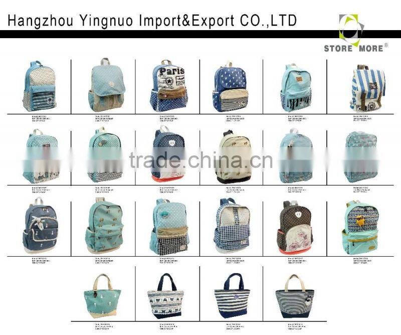 Little Tree Printting Canvas Water Resistant Backpack Cute for Girls