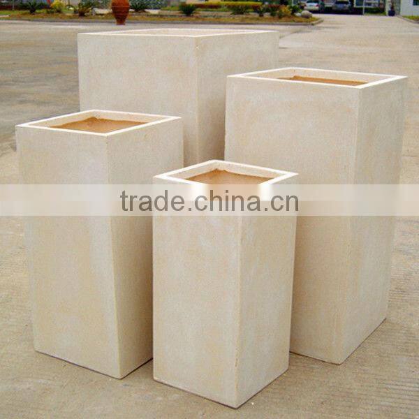 Square Resin Planter Pot Chinese Factory Resin Flower Planter Pot QL-66155