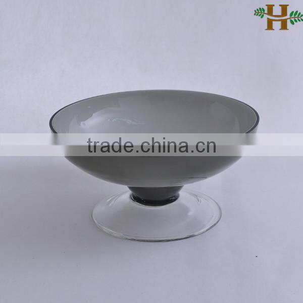 Hand blown footed glass bowls, Wholesale glass ornaments