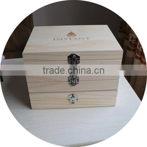 Antique new arrival handmade unfinished charismatic large wooden essential oil box wholesale